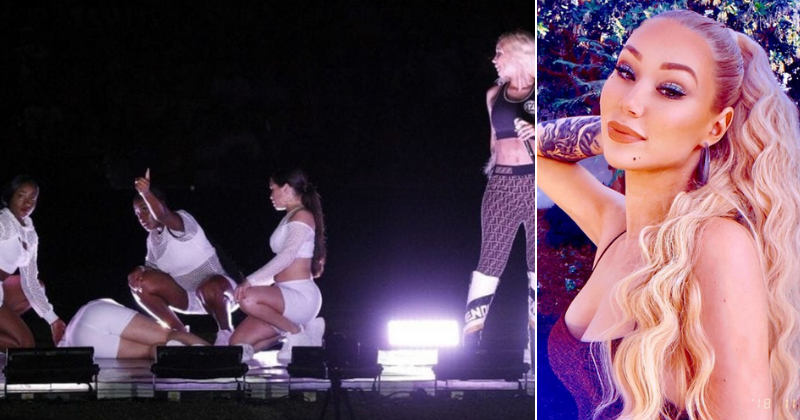 Iggy Azalea slammed for continuing to sing even as backup dancer collapsed on stage after suffering seizure