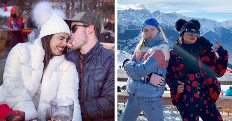 Newlyweds Priyanka Chopra and Nick Jonas enjoy ski vacation in the Swiss Alps with Joe Jonas and Sophie Turner