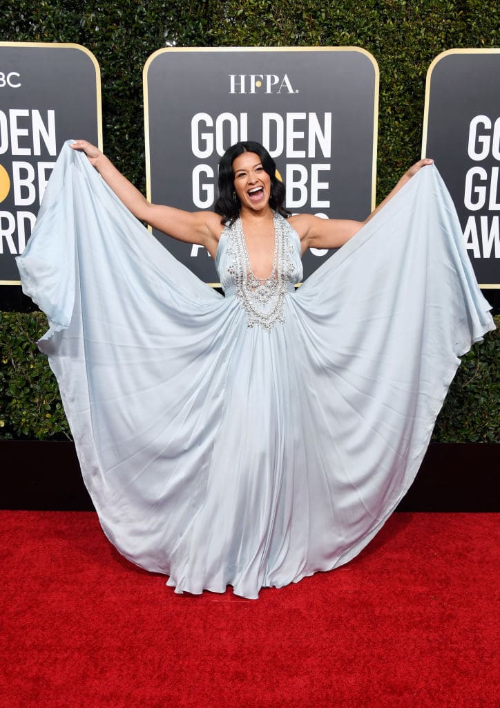 Gina Rodriguez attends the 76th Annual Golden Globe Awards at The Beverly Hilton Hotel on January 6, 2019 in Beverly Hills, California. (Photo by Frazer Harrison/Getty Images)