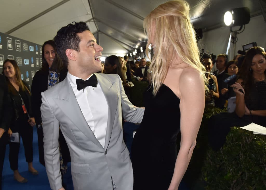 Rami Malek (L) and Nicole Kidman at The 24th Annual Critics' Choice Awards at Barker Hangar on January 13, 2019 in Santa Monica, California. (Photo by Jeff Kravitz/FilmMagic)