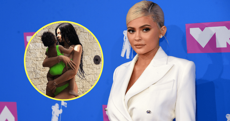 Kylie Jenner twins with daughter Stormi in sizzling neon bikini during tropical getaway