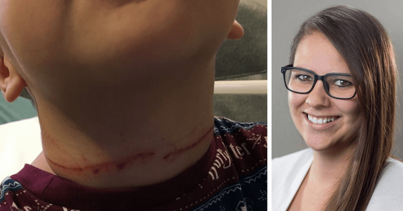 Mother issues warning to other parents after her son nearly choked himself to death with a blind cord