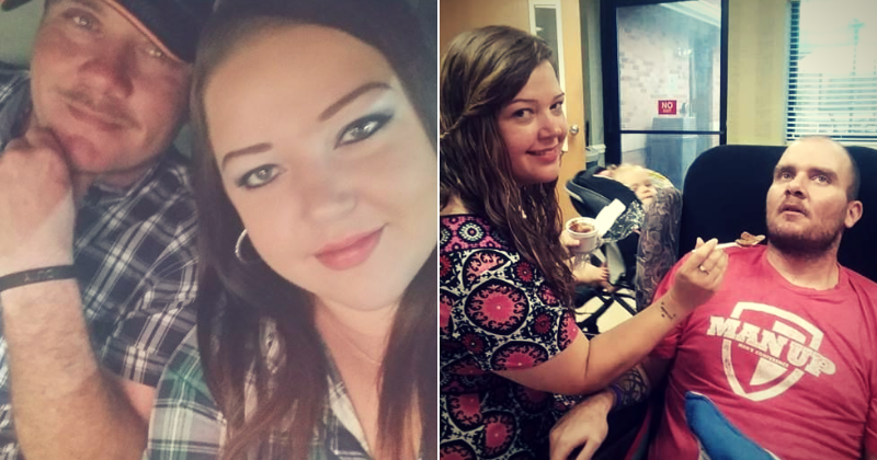 Heartbroken wife sings for father-of-four suffering from 'human form of mad cow disease' three days before his death