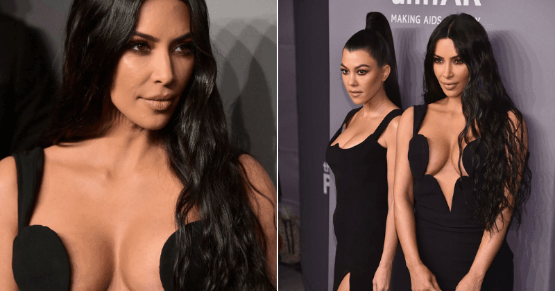 Kim Kardashian rocks amFAR red carpet in gorgeous boob-baring vintage Versace gown