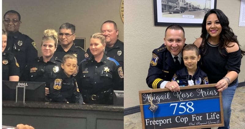 Texas girl, 6, with terminal cancer gets wish to be police chief, swears to fight the 'bad guys in her lungs'