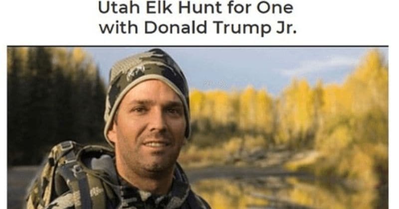 Hunting advocacy group advertises chance to join 'modern-day Teddy Roosevelt' Trump Jr on elk hunting trip for $10 per entry