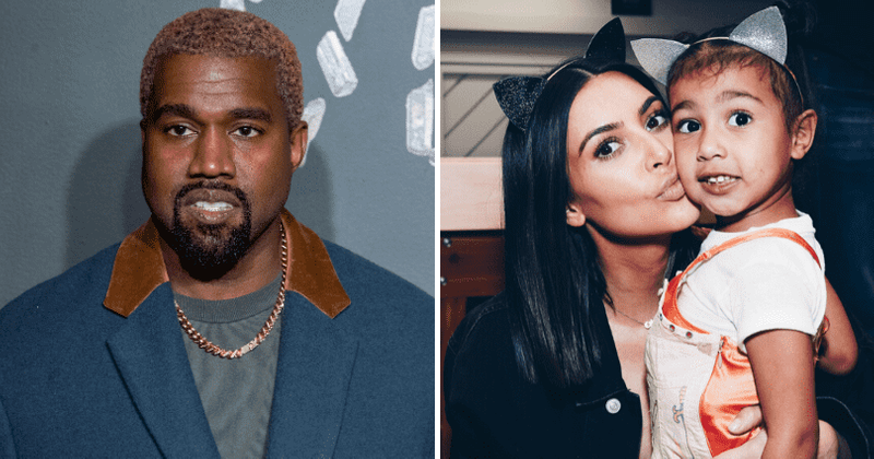 Kim Kardashian says Kanye West has banned North from wearing makeup after spending years to get her to 'out dress' Rihanna