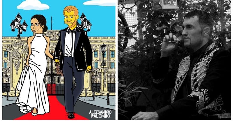 Meet Alexsandro Palombo, a Pop artist merging Simpsons with celebrities to highlight social issues