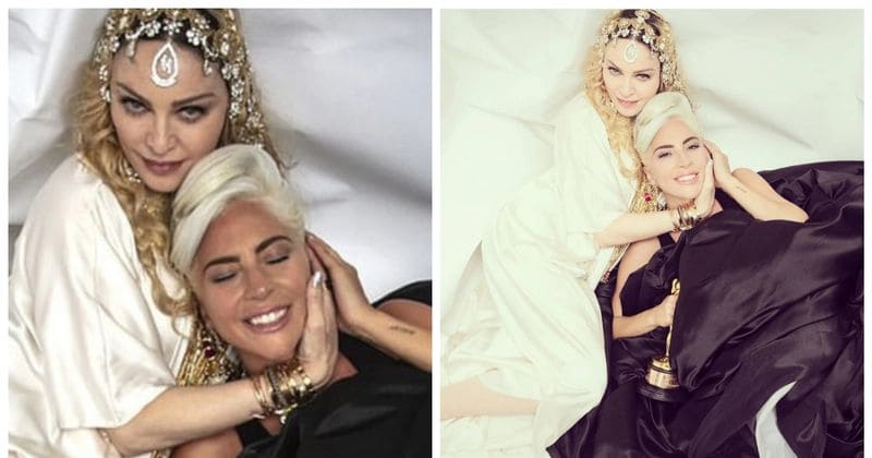Lady Gaga and Madonna end their eight-year feud by hugging it out at Oscars after-party