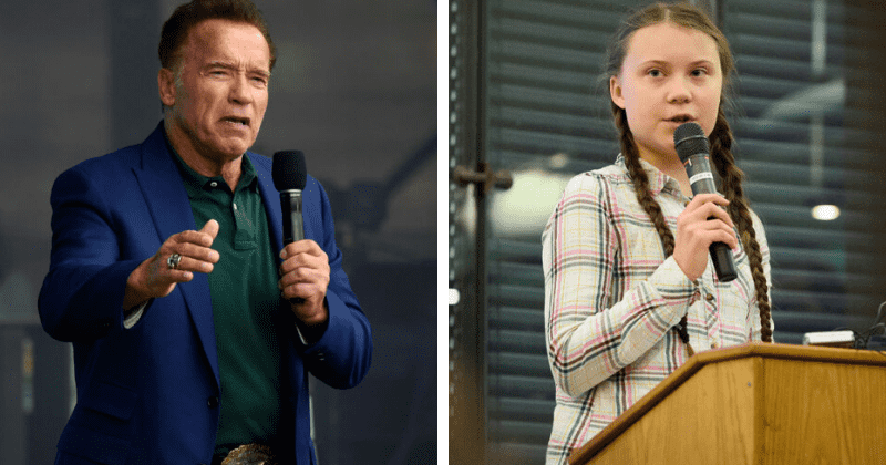 Arnold Schwarzenegger goes cycling with his 'hero' Greta Thunberg around Santa Monica after lending her his electric car earlier