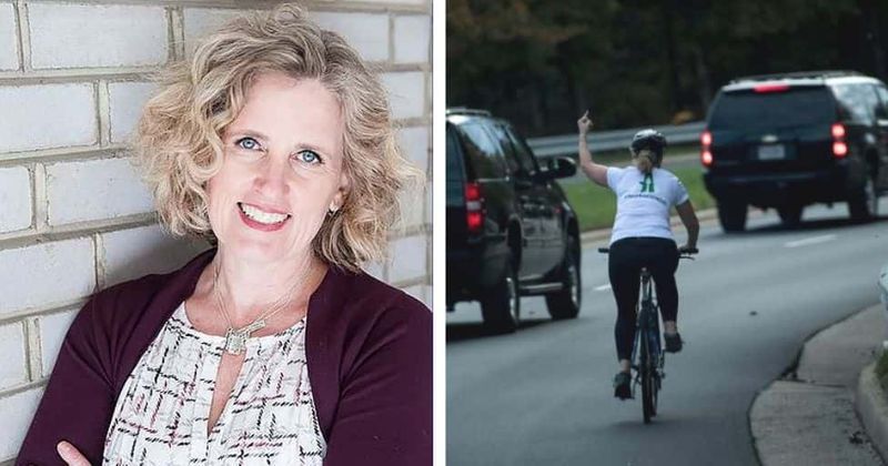 Virginia woman who was fired for flipping off Trump's motorcade while cycling wins local election