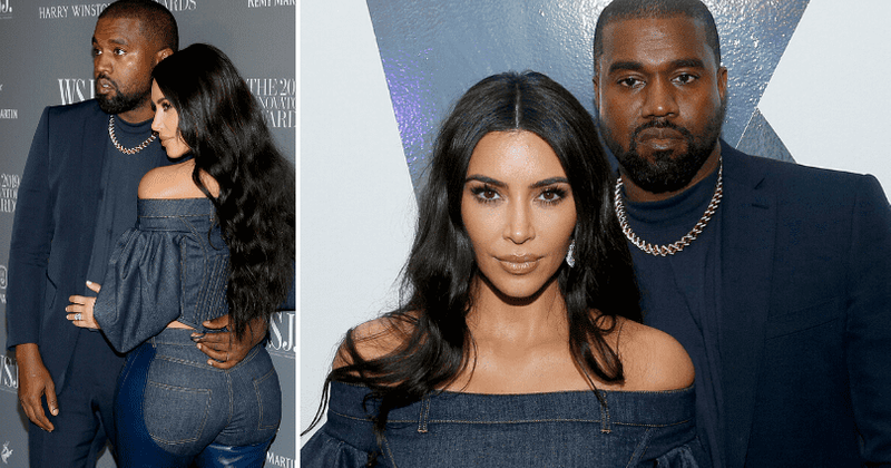 Kim Kardashian stuns in skintight leather chaps as husband Kanye West lovingly pats her derriere at New York event