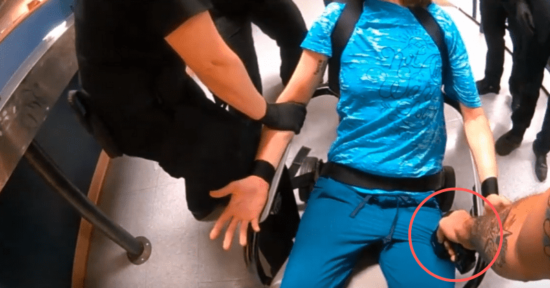 Colorado sheriff's office sued as video shows cops tasering woman even after tying her up in a chair
