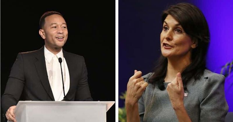 John Legend blasts former UN Ambassador Nikki Haley for comparing Trump's impeachment inquiry to a 'death penalty'