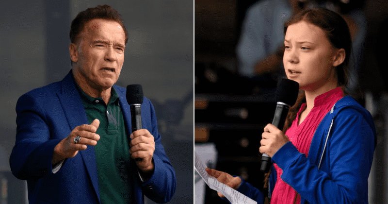 Schwarzenegger took multiple flights to Germany to make his gas-guzzling $100K Pinzgauer more 'eco-friendly' just months after hailing Greta Thunberg
