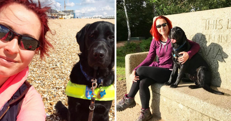 Blind university student found hanging in her room with her guide dog by her side just days after breakup