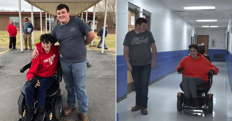 High school senior saves up for two years to buy his friend with disability an electric wheelchair in heartwarming gesture