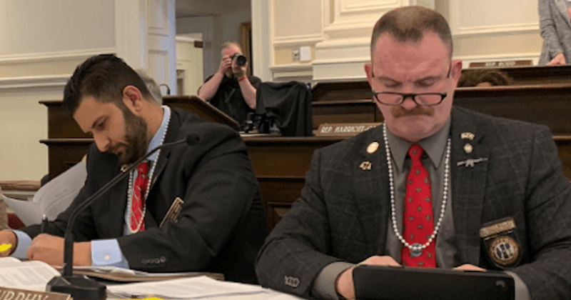 Male GOP lawmakers slammed for wearing pearls to gun legislation hearing as gun violence victims testify