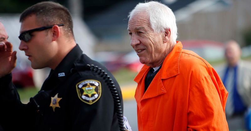 Pedophile Penn State coach Jerry Sandusky re-sentenced to original term of 30 to 60 years, but still proclaims his innocence