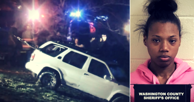 Two children drown after the car they were locked in rolls into a creek while their mother shopped