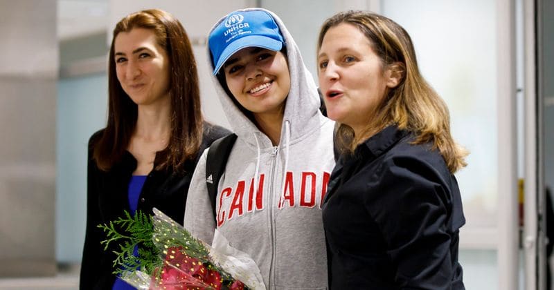 Saudi woman who was granted asylum in Canada celebrates "first birthday being free"
