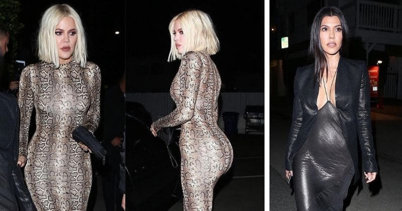 Khloe and Kourtney Kardashian stun in revealing ensembles for girls' night out with siblings Kylie and Kim