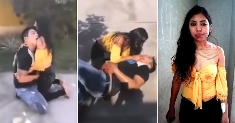 Mexican woman stabs husband in the abdomen after dispute and then begs for forgiveness in viral video