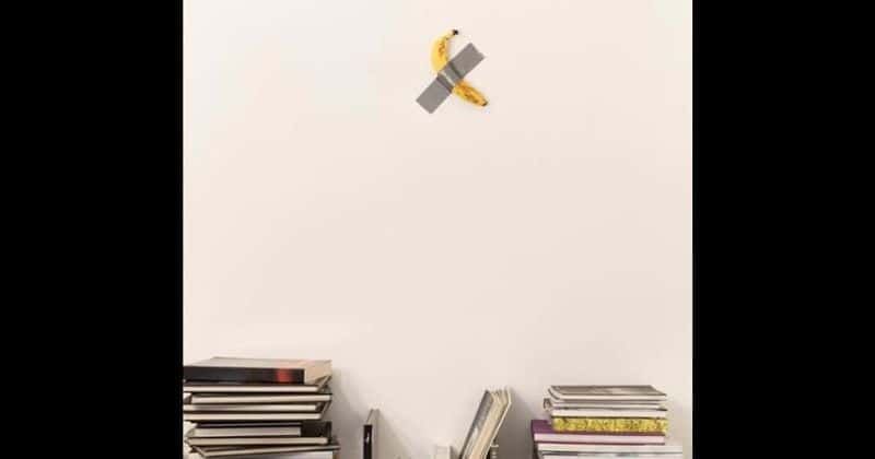Man writes 'Epstein didn't kill himself' on wall that displayed $1,20,000 banana artwork