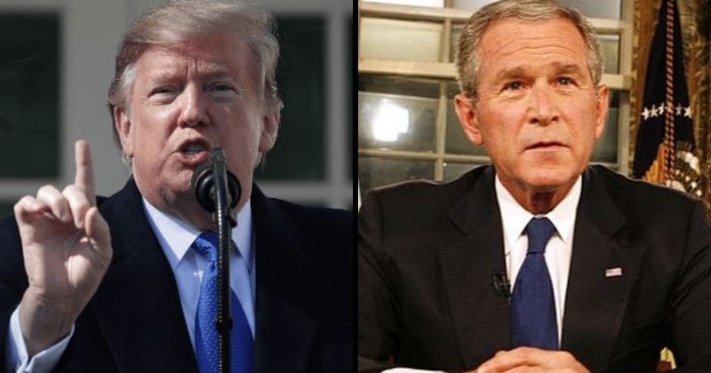 George W Bush takes a swipe at Trump as he welcomes new US citizens: 'Dial down the rhetoric'