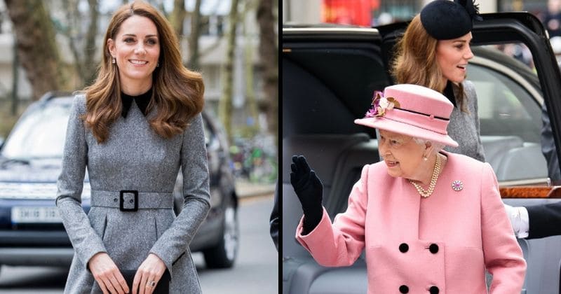 Kate Middleton stuns in chic coat dress as she makes rare joint appearance with Queen Elizabeth
