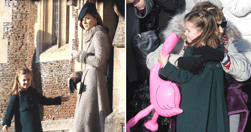 Princess Charlotte melts hearts as she stops to hug a woman in wheelchair after Christmas service at Sandringham