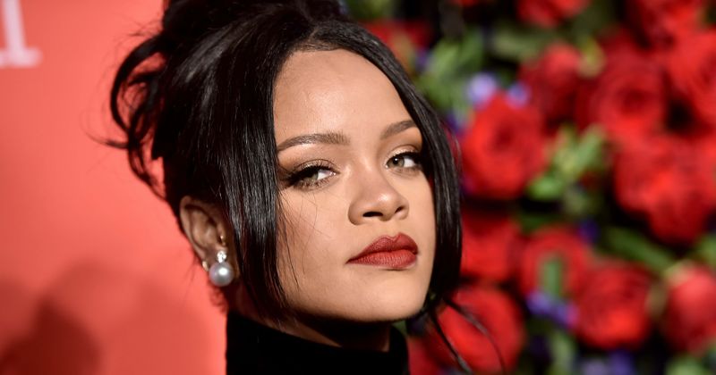 Rihanna covers entire body with glitter as she stuns in sizzling gold minidress for Body Lava photoshoot