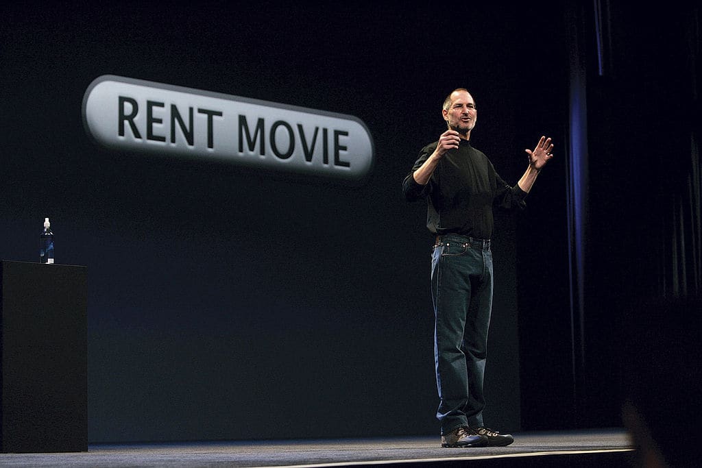 Apple CEO and co-founder Steve Jobs delivers the keynote speech to kick off the 2008 Macworld at the Moscone Center January 15, 2008 in San Francisco, California (Getty Images)