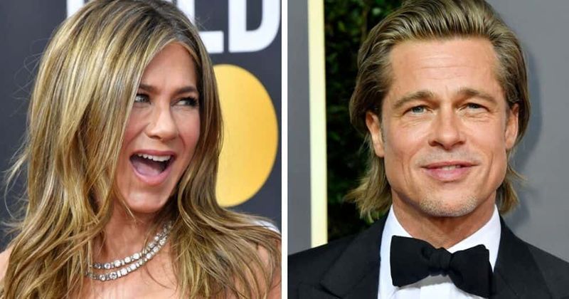 Jennifer Aniston caught smirking as ex Brad Pitt jokes about bringing a date along for Golden Globes 2020