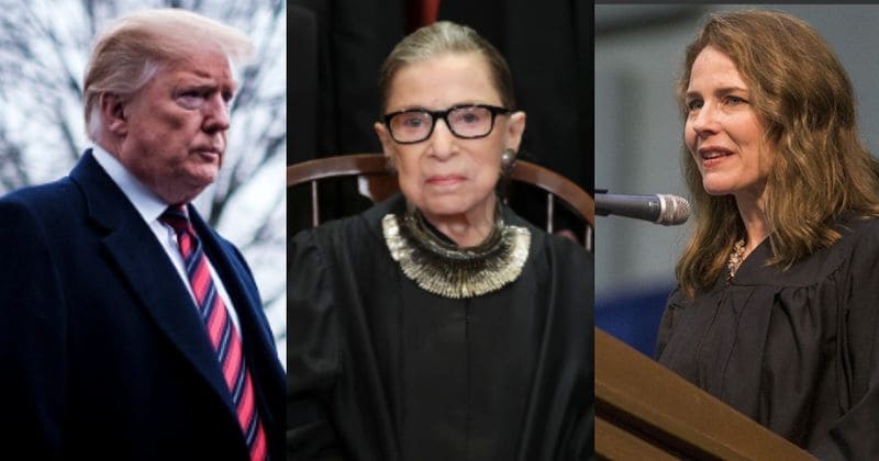 Trump 'saving' Judge Amy Coney Barrett to replace Ruth Bader Ginsburg if she ever resigns