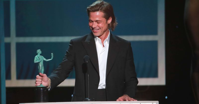 Brad Pitt shades Angelina Jolie in SAG speech even as he's seen flirting with Jennifer Aniston backstage