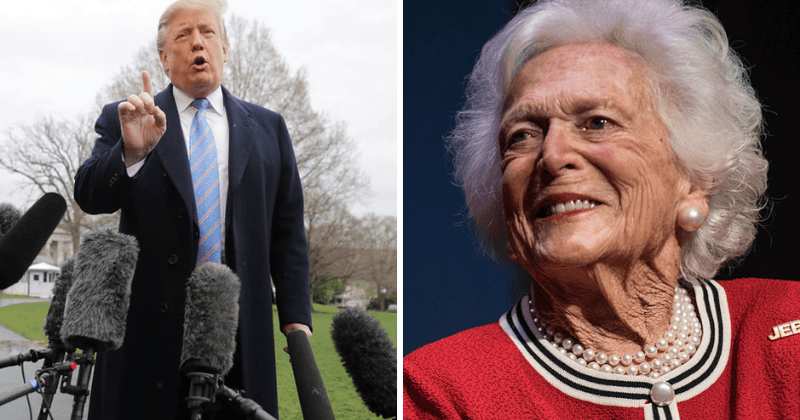 Trump says Barbara Bush should be 'nasty' to him: 'Look what I did to her son’