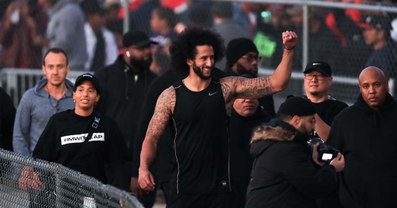 Kaepernick served meals at NYC charity on Super Bowl Sunday when his former NFL team 49ers played