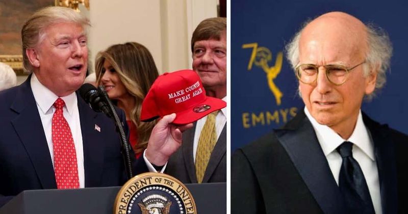 Trump tweets MAGA hat ‘Curb Your Enthusiasm’ clip but Larry David doesn’t ‘give a f**k’ about alienating fans