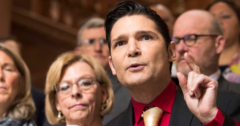 Corey Feldman's tell-all documentary gets a Hollywood billboard as he teases new single dedicated to Haim