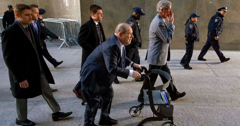 Harvey Weinstein hospitalized with chest pains en route to prison, shouts 'I'm innocent' after rape conviction
