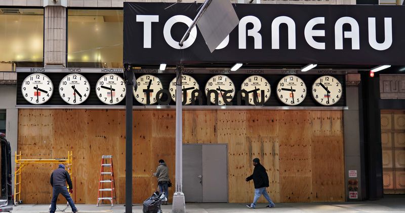 Coronavirus: Louis Vuitton and other high-end New York stores board up fearing civil unrest during lockdown