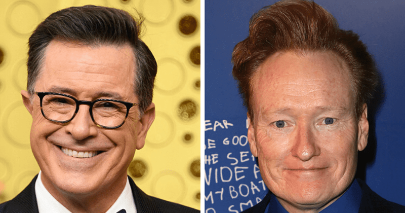 Conan O'Brien and Stephen Colbert bond over missing live audiences while guest-starring in each other's shows