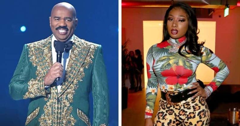 Steve Harvey raps 'suck it' in viral deepfake video that shows his face edited over Megan Thee Stallion's body