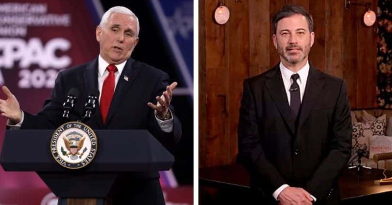 Jimmy Kimmel offers Mike Pence sarcastic apology after joke about VP carrying empty PPE box ‘just for camera’