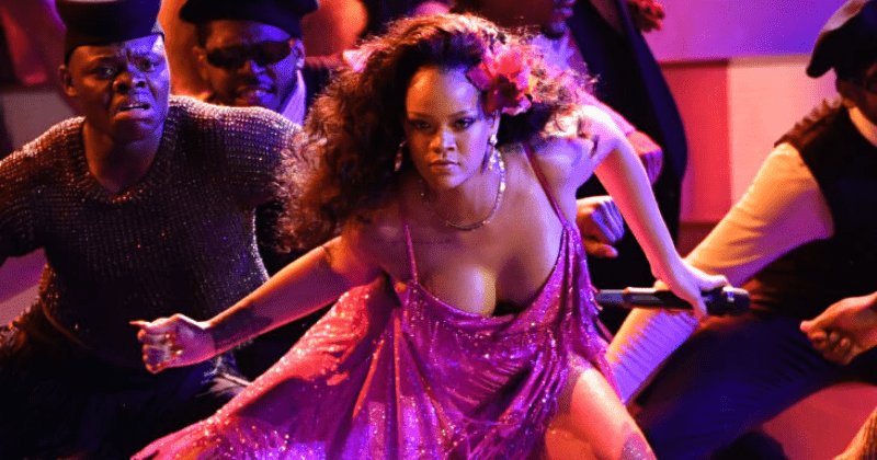 Rihanna shows off heavenly curves in lace lingerie to mark Savage X Fenty’s second birthday