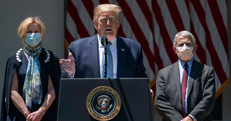 Trump says coronavirus only kills 'tiny percentage' of people, defends staff not wearing masks: 'I gave them the option'