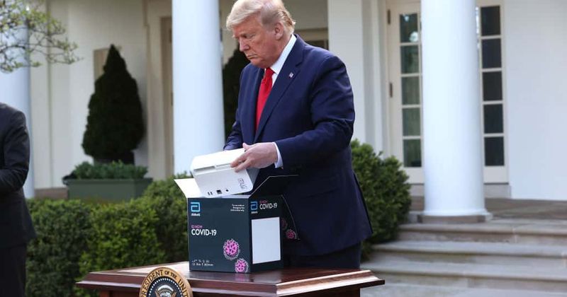Trump continues to endorse Abbott coronavirus test even after study shows it fails to detect 48% of cases