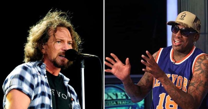 Eddie Vedder says Dennis Rodman dragged him to Las Vegas for a 'relaxing' time at Jane's Addiction concert