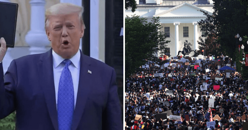 #UglyPresident trends after Trump calls National Guard tear gassing protesters a 'beautiful scene' in new video
